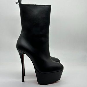Christian Louboutin DOLLY BOOTY ALTA 160 Leather Platform Boots Heels